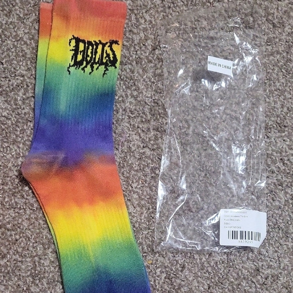 Dolls Kill Other - Dollskill Limited Edition Rainbow Tie DYE SOCK COMBO * BONUS PACK​​
